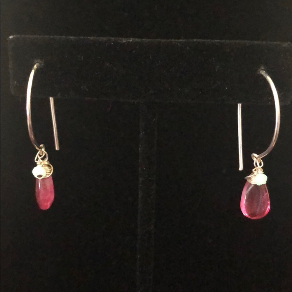 🔵Pink drop earrings